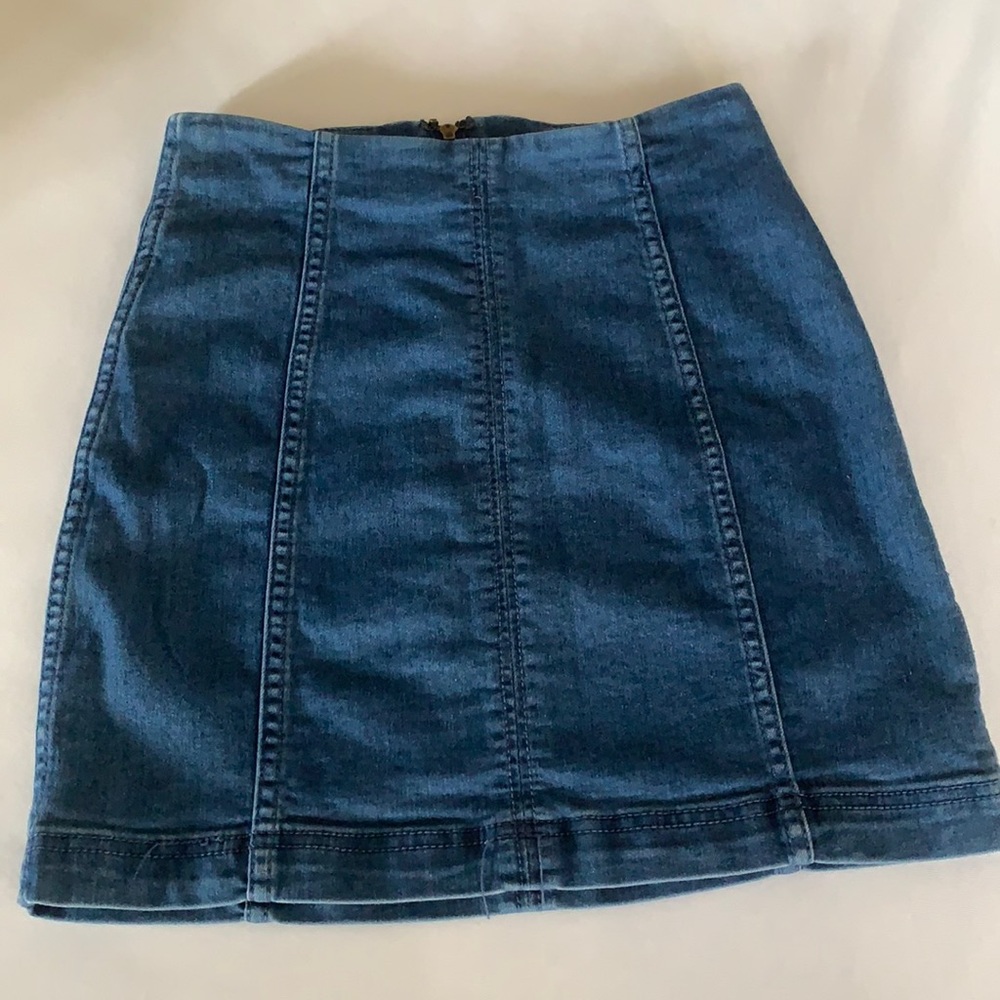 Free people denim skirt